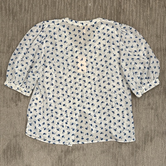 Rebecca Taylor NWOT Puff Sleeve Blouse Silk - Picture 10 of 10